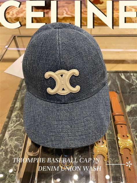 celine cap logo|Celine denim baseball cap.